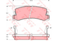 Kit de plaquettes de frein, frein à disque COTEC GDB1168 TRW