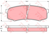 Kit de plaquettes de frein, frein à disque COTEC GDB1182 TRW