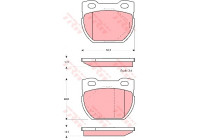 Kit de plaquettes de frein, frein à disque COTEC GDB1209 TRW