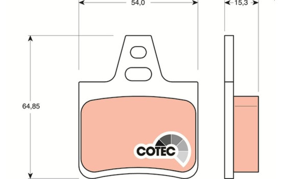 Kit de plaquettes de frein, frein à disque COTEC GDB1247 TRW, Image 2