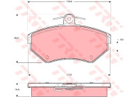 Kit de plaquettes de frein, frein à disque COTEC GDB1266 TRW