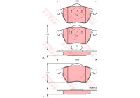 Kit de plaquettes de frein, frein à disque COTEC GDB1275 TRW