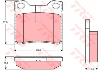 Kit de plaquettes de frein, frein à disque COTEC GDB1276 TRW