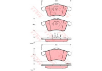 Kit de plaquettes de frein, frein à disque COTEC GDB1282 TRW