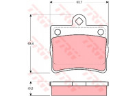 Kit de plaquettes de frein, frein à disque COTEC GDB1283 TRW