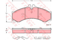 Kit de plaquettes de frein, frein à disque COTEC GDB1288 TRW