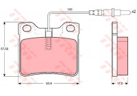 Kit de plaquettes de frein, frein à disque COTEC GDB1289 TRW