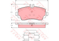 Kit de plaquettes de frein, frein à disque COTEC GDB1292 TRW