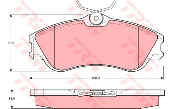 Kit de plaquettes de frein, frein à disque COTEC GDB1295 TRW