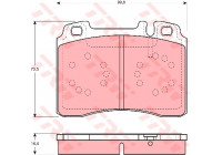 Kit de plaquettes de frein, frein à disque COTEC GDB1318 TRW