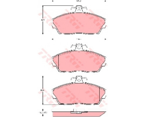 Kit de plaquettes de frein, frein à disque COTEC GDB1319 TRW