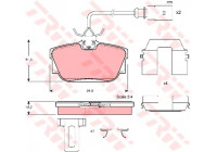 Kit de plaquettes de frein, frein à disque COTEC GDB1326 TRW
