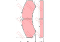 Kit de plaquettes de frein, frein à disque COTEC GDB1345 TRW