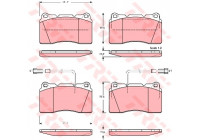 Kit de plaquettes de frein, frein à disque COTEC GDB1363 TRW