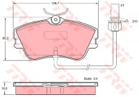 Kit de plaquettes de frein, frein à disque COTEC GDB1367 TRW
