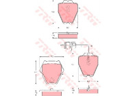 Kit de plaquettes de frein, frein à disque COTEC GDB1371 TRW