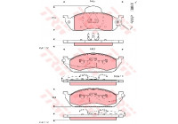 Kit de plaquettes de frein, frein à disque COTEC GDB1378 TRW