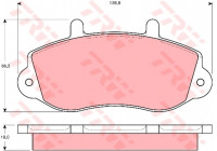 Kit de plaquettes de frein, frein à disque COTEC GDB1380 TRW
