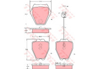 Kit de plaquettes de frein, frein à disque COTEC GDB1381 TRW