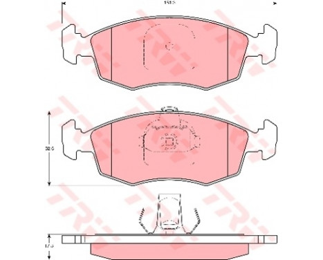 Kit de plaquettes de frein, frein à disque COTEC GDB1383 TRW