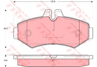Kit de plaquettes de frein, frein à disque COTEC GDB1399 TRW