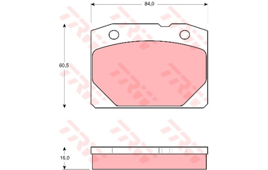 Kit de plaquettes de frein, frein à disque COTEC GDB140 TRW