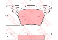 Kit de plaquettes de frein, frein à disque COTEC GDB1408 TRW