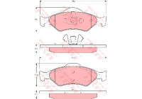 Kit de plaquettes de frein, frein à disque COTEC GDB1418 TRW