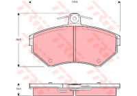 Kit de plaquettes de frein, frein à disque COTEC GDB1437 TRW