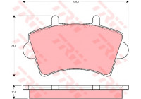 Kit de plaquettes de frein, frein à disque COTEC GDB1442 TRW