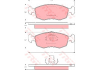 Kit de plaquettes de frein, frein à disque COTEC GDB1443 TRW