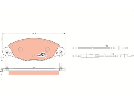 Kit de plaquettes de frein, frein à disque COTEC GDB1449 TRW, Image 2