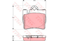 Kit de plaquettes de frein, frein à disque COTEC GDB1455 TRW
