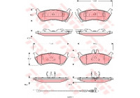 Kit de plaquettes de frein, frein à disque COTEC GDB1456 TRW