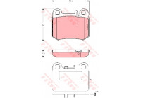 Kit de plaquettes de frein, frein à disque COTEC GDB1457 TRW