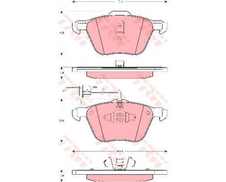 Kit de plaquettes de frein, frein à disque COTEC GDB1460 TRW