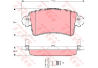 Kit de plaquettes de frein, frein à disque COTEC GDB1470 TRW