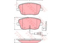 Kit de plaquettes de frein, frein à disque COTEC GDB1472 TRW