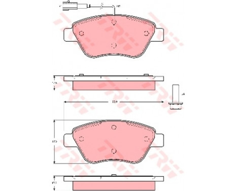 Kit de plaquettes de frein, frein à disque COTEC GDB1482 TRW