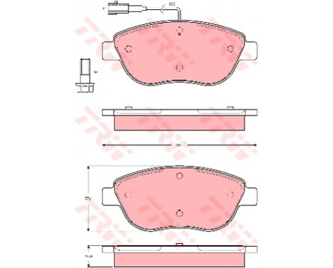 Kit de plaquettes de frein, frein à disque COTEC GDB1483 TRW