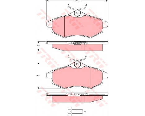 Kit de plaquettes de frein, frein à disque COTEC GDB1495 TRW