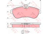 Kit de plaquettes de frein, frein à disque COTEC GDB1496 TRW