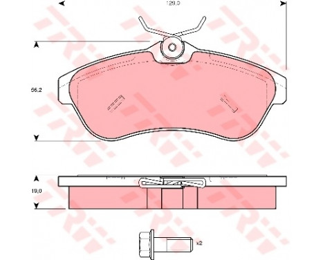 Kit de plaquettes de frein, frein à disque COTEC GDB1496 TRW