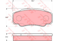 Kit de plaquettes de frein, frein à disque COTEC GDB1521 TRW