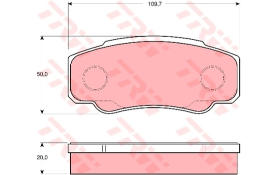 Kit de plaquettes de frein, frein à disque COTEC GDB1521 TRW