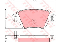 Kit de plaquettes de frein, frein à disque COTEC GDB1525 TRW