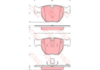 Kit de plaquettes de frein, frein à disque COTEC GDB1526 TRW
