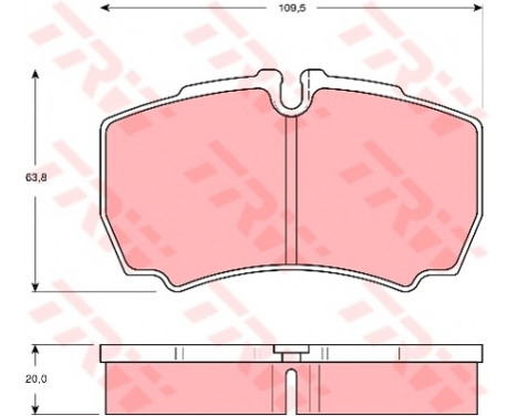 Kit de plaquettes de frein, frein à disque COTEC GDB1535 TRW