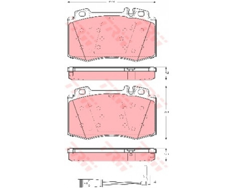 Kit de plaquettes de frein, frein à disque COTEC GDB1543 TRW, Image 2