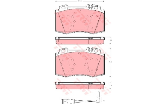Kit de plaquettes de frein, frein à disque COTEC GDB1543 TRW, Image 2